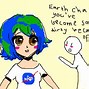 Image result for Earth Kun and Human Chan Argument Sketch