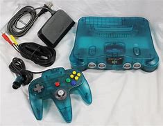 Image result for Nintendo 64 Ice Blue