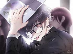 Image result for Cute Anime Boy with Glasses