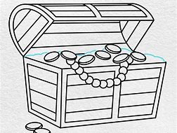 Image result for Treasure Chest Line Drawing