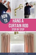 Image result for How to Hang Curtain Rods