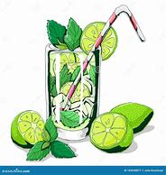 Image result for Cartoon Cuban Mojito Drink