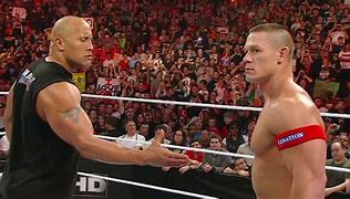 Image result for WWE Raw John Cena vs The Rock