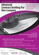 Image result for Contract Drafting Course Poster