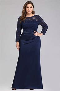 Image result for Plus Size Navy Blue Dress