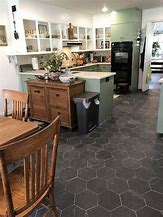 Image result for Black Slate Tile Kitchen