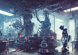Image result for Robot Repair Shop Background