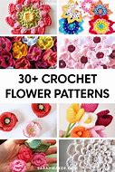 Image result for Crochet Flower Graph Pattern