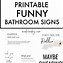 Image result for Funny Bathroom Printables