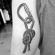 Image result for Carabiner and Rope Tattoo