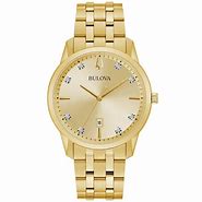 Image result for Bulova Gold Watch with Diamonds