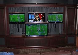 Image result for Man Cave Multiple TV Setup