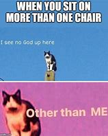 Image result for White Cat Meme Sitting On Chair