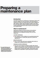 Image result for Maintenance Plan Template Document