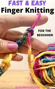 Image result for Finger Knitting Projects for Beginners