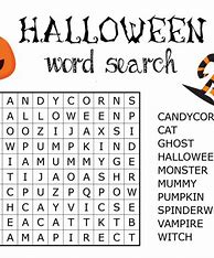 Image result for Easy Halloween Word Search