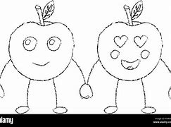 Image result for Different Color Cartoon Apple's