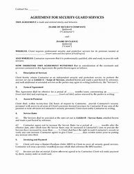 Image result for Security Contract Agreement Template