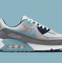 Image result for Nike Air Max 90 Grey Blue