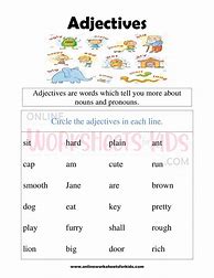 Image result for Fun Adjective Worksheets