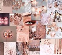 Image result for Aesthetic Rose Gold Pink Collage Wallpaper