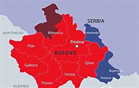 Image result for Detailed Map of Serbia with Kosovo