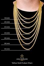 Image result for Gold Chain Thickness Chart