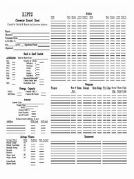 Image result for Rifts Printable Character Sheet