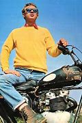 Image result for Blue and Orange Motorcycle Steve McQueen