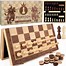 Image result for Chess and Checkers Wood Set
