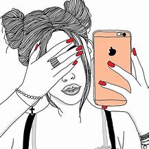 Image result for iPhone Outline Girl Drawings Tumblr