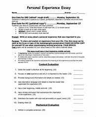 Image result for Personal Essay Format Example