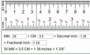 Image result for Convert mm to Inches Ruler