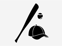 Image result for Baseball and Bat Silhouette