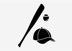 Image result for Baseball Bat and Ball Silhouette