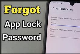 Image result for App Lock Forgot Password