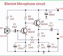 Image result for Electret Condenser Microphone Circuit