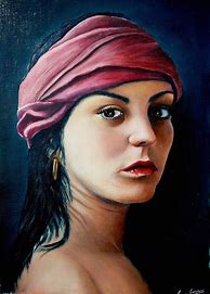 Image result for Girl Portrait Painting