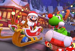 Image result for Santa Mario Mario Kart Tour