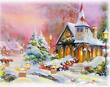 Image result for Christmas Scene Paintings