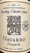 Navarro Riesling Cluster Select Late Harvest 的图像结果