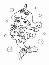 Image result for Unicorn Mermaid Coloring Pages Printable