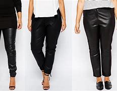 Image result for Plus Size Black Leather Leggings