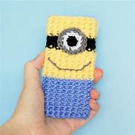 Image result for Crochet Minion Cell Phone Case