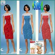 Image result for Sims 4 Boat Neck Dress
