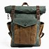 Image result for Handmade Leather Canvas Backpack