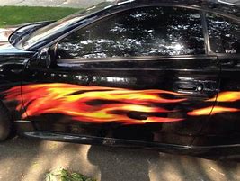 Image result for Cars with Rose Gold Wrap with Flame Decal