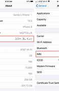 Image result for Imei iPhone Settings