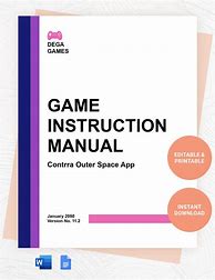 Image result for Game Instruction Manual Template