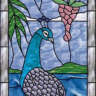 Image result for Peacock Stained Glass Door